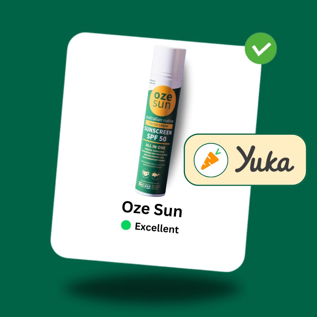 oze sun sunscreen rated excellent on yuka app