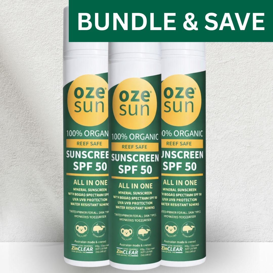 oze sun bundle and save spf50 organic sunscreen